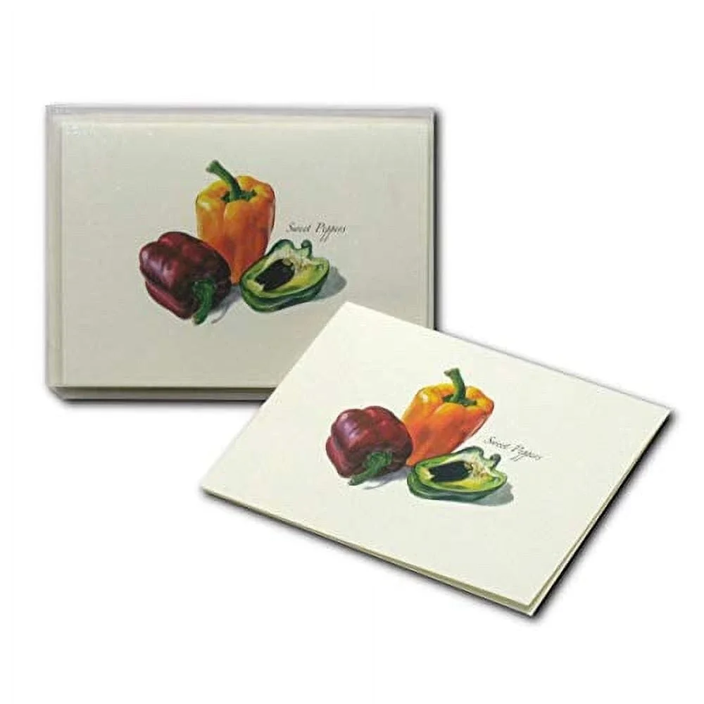 Earth Sky + Water - Sweet Peppers Notecard Set - 8 Blank Cards with Envelopes